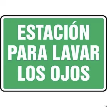 Accuform Eye Wash Station, Aluminum, 7 in x 10 in, Mounting Holes SHMFSD987VA